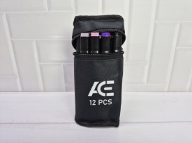 Marcadores estuche tela doble punta